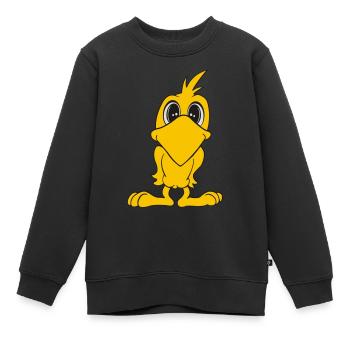 vogel - Kinder Premium Organic Sweatshirt - Schwarz - Vorne - AI Model Kid Female (0cm)