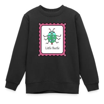 Petit coléoptère - Sweat Premium enfant bio - noir - Devant - AI Model Kid Female (0cm)