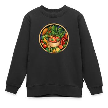Bol d’essence verte - Sweat Premium enfant bio - noir - Devant - AI Model Kid Female (0cm)