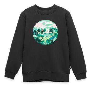 Hyde park London - Kinder Premium Organic Sweatshirt - Schwarz - Vorne - AI Model Kid Female (0cm)