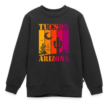 Tucson, Arizona - Sweat Premium enfant bio - noir - Devant - AI Model Kid Female (0cm)