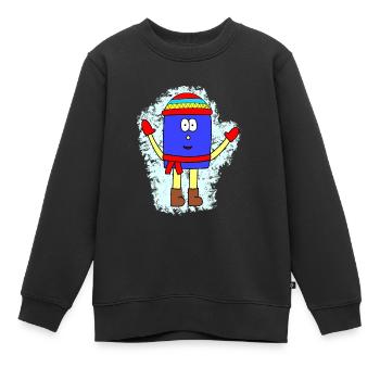Conception du mutisme hivernal - Sweat Premium enfant bio - noir - Devant - AI Model Kid Female (0cm)