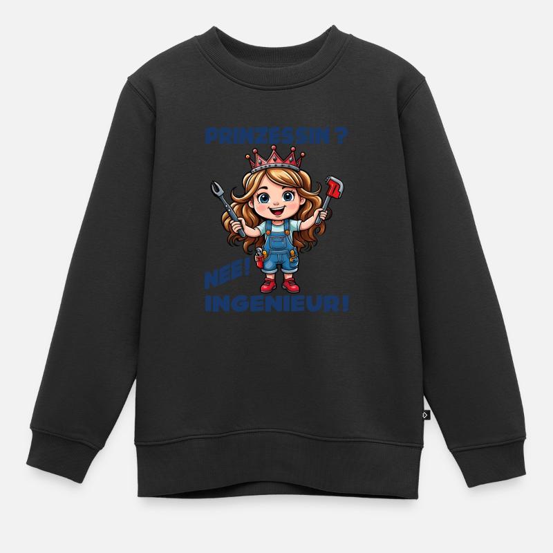 La princesse devient ingénieure mécanicienne - Sweat Premium enfant bio - undefined