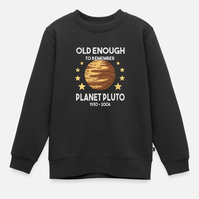 Pluton Planet Pluton Pluton Jour Pluton Étoiles - Sweat Premium enfant bio - noir