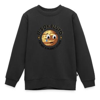 Pluto Planet Pluto Day - Kinder Premium Organic Sweatshirt - Schwarz - Vorne - AI Model Kid Female (0cm)