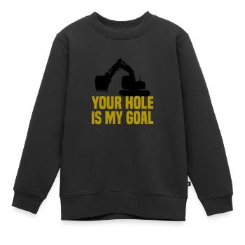 Kettenbagger Bagger Entschuldigung Baumaschine - Kinder Premium Organic Sweatshirt - Schwarz - Vorne - AI Model Kid Female (0cm)