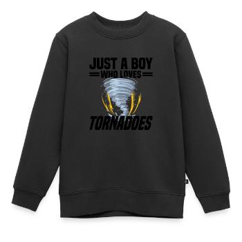 Tornadojäger Tornado Tornado Chaser Wirbelsturm - Kinder Premium Organic Sweatshirt - Schwarz - Vorne - AI Model Kid Female (0cm)