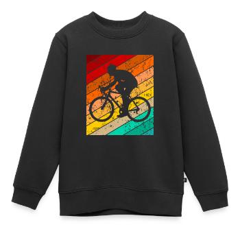 Fahrrad Fahrradmotiv Fahrradfahrer Fahrradfahren - Kinder Premium Organic Sweatshirt - Schwarz - Vorne - AI Model Kid Female (0cm)