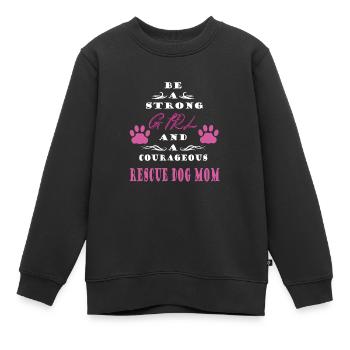 Rettungshund - Kinder Premium Organic Sweatshirt - Schwarz - Vorne - AI Model Kid Female (0cm)
