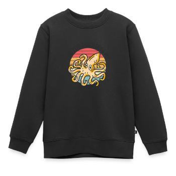 Poulpe Poulpe Tentacule de mer Poulpe Poulpe Poulpe Poulpe - Sweat Premium enfant bio - noir - Devant - AI Model Kid Female (0cm)
