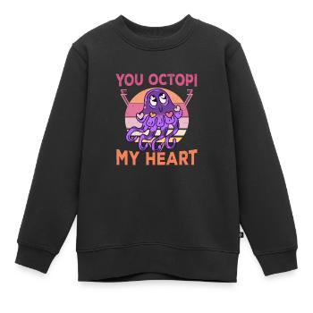 Poulpe Poulpe Tentacule de mer Poulpe Poulpe Poulpe Poulpe - Sweat Premium enfant bio - noir - Devant - AI Model Kid Female (0cm)