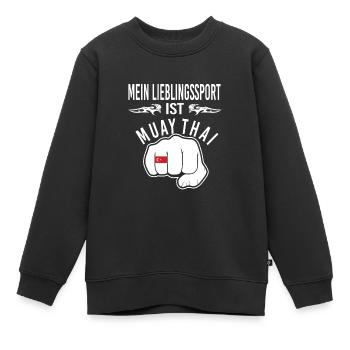 Muay Thai Boxen Türkei - Kinder Premium Organic Sweatshirt - Schwarz - Vorne - AI Model Kid Female (0cm)