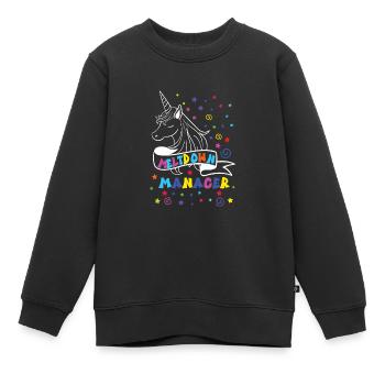 Baby-sitter - Sweat Premium enfant bio - noir - Devant - AI Model Kid Female (0cm)
