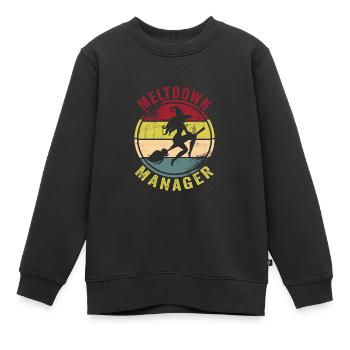 Baby-sitter - Sweat Premium enfant bio - noir - Devant - AI Model Kid Female (0cm)