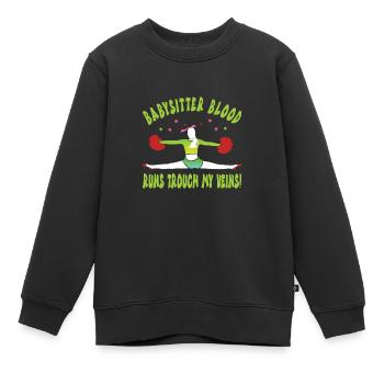 Baby-sitter - Sweat Premium enfant bio - noir - Devant - AI Model Kid Female (0cm)