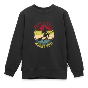 Baby-sitter - Sweat Premium enfant bio - noir - Devant - AI Model Kid Female (0cm)