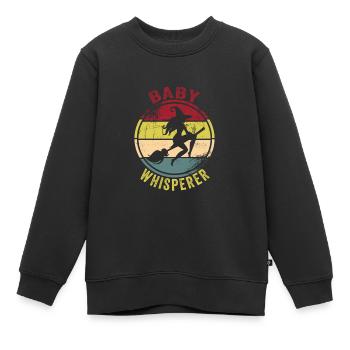 Baby-sitter - Sweat Premium enfant bio - noir - Devant - AI Model Kid Female (0cm)