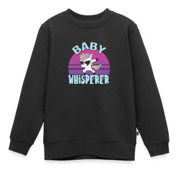 Baby-sitter - Sweat Premium enfant bio - noir - Devant - AI Model Kid Female (0cm)