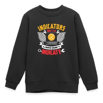 Schlosser - Kinder Premium Organic Sweatshirt - Schwarz - Vorne - AI Model Kid Female (0cm)