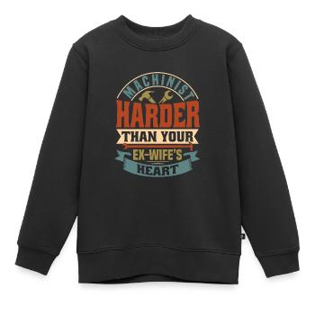 Serrurier - Sweat Premium enfant bio - noir - Devant - AI Model Kid Female (0cm)