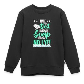 Seife machen - Kinder Premium Organic Sweatshirt - Schwarz - Vorne - AI Model Kid Female (0cm)