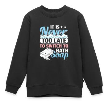 Seife machen - Kinder Premium Organic Sweatshirt - Schwarz - Vorne - AI Model Kid Female (0cm)