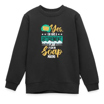 Seife machen - Kinder Premium Organic Sweatshirt - Schwarz - Vorne - AI Model Kid Female (0cm)