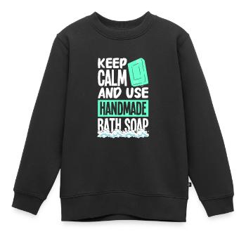 Seife machen - Kinder Premium Organic Sweatshirt - Schwarz - Vorne - AI Model Kid Female (0cm)