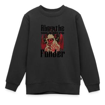 Satan Beelzebub Teufel Gothic Pentagram Mystisch - Kinder Premium Organic Sweatshirt - Schwarz - Vorne - AI Model Kid Female (0cm)