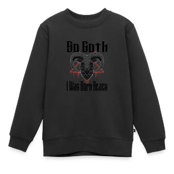 Satan Beelzebub Teufel Gothic Pentagram Mystisch - Kinder Premium Organic Sweatshirt - Schwarz - Vorne - AI Model Kid Female (0cm)