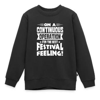Festival - Kinder Premium Organic Sweatshirt - Schwarz - Vorne - AI Model Kid Female (0cm)