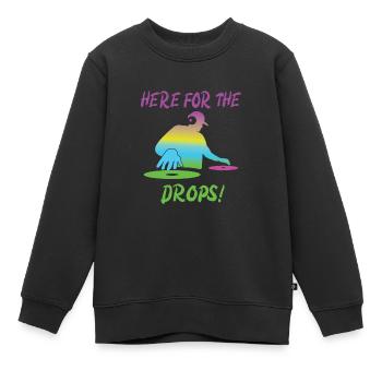 Fête - Sweat Premium enfant bio - noir - Devant - AI Model Kid Female (0cm)