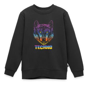 Fête - Sweat Premium enfant bio - noir - Devant - AI Model Kid Female (0cm)