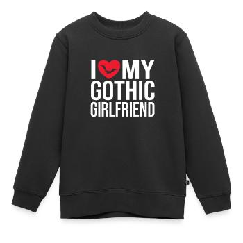 Goth Emo - Sweat Premium enfant bio - noir - Devant - AI Model Kid Female (0cm)