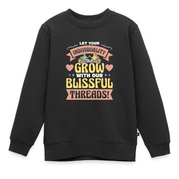 Hippy - Kids Premium Organic Sweatshirt - black - Front - AI Model Kid Female (0cm)