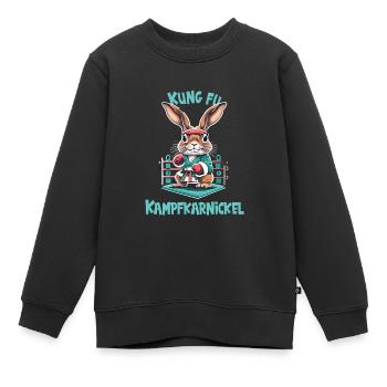 Kung Fu - Kinder Premium Organic Sweatshirt - Schwarz - Vorne - AI Model Kid Female (0cm)