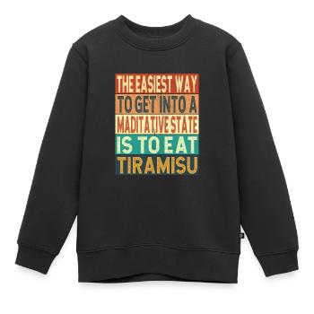Italienisches Essen - Kinder Premium Organic Sweatshirt - Schwarz - Vorne - AI Model Kid Female (0cm)
