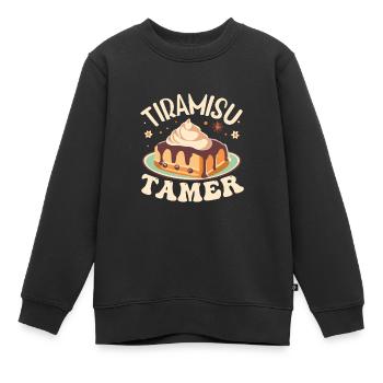 Italienisches Essen - Kinder Premium Organic Sweatshirt - Schwarz - Vorne - AI Model Kid Female (0cm)