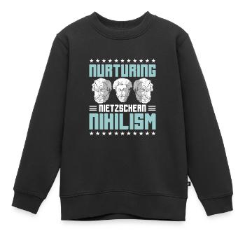 Philosophie - Sweat Premium enfant bio - noir - Devant - AI Model Kid Female (0cm)