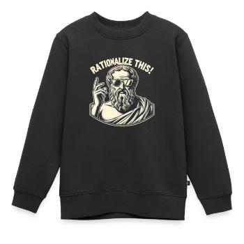 Philosophie - Sweat Premium enfant bio - noir - Devant - AI Model Kid Female (0cm)