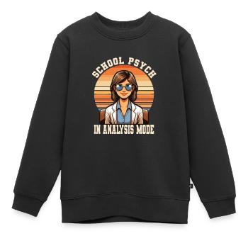 Psychologe - Kinder Premium Organic Sweatshirt - Schwarz - Vorne - AI Model Kid Female (0cm)
