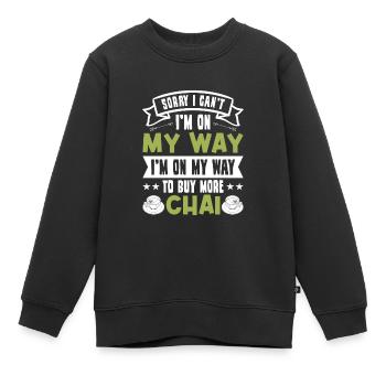 Chai - Kinder Premium Organic Sweatshirt - Schwarz - Vorne - AI Model Kid Female (0cm)