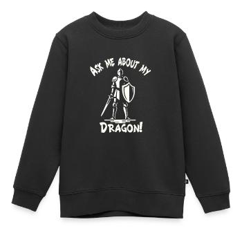 Marché médiéval - Sweat Premium enfant bio - noir - Devant - AI Model Kid Female (0cm)