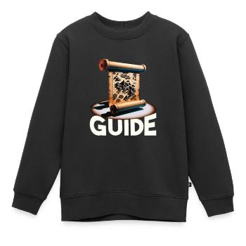 Marché médiéval - Sweat Premium enfant bio - noir - Devant - AI Model Kid Female (0cm)
