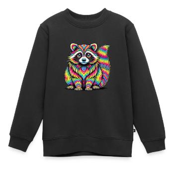 Hippie Festival - Sweat Premium enfant bio - noir - Devant - AI Model Kid Female (0cm)