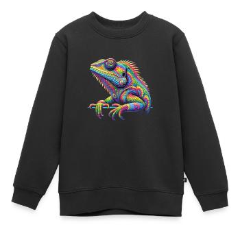 Hippie Festival - Sweat Premium enfant bio - noir - Devant - AI Model Kid Female (0cm)