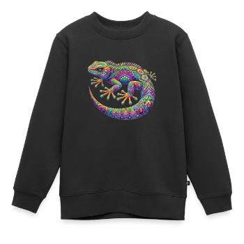 Hippie Festival - Sweat Premium enfant bio - noir - Devant - AI Model Kid Female (0cm)