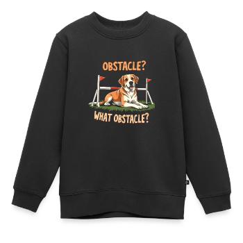 Agilité - Sweat Premium enfant bio - noir - Devant - AI Model Kid Female (0cm)