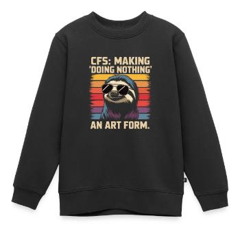 Humour de bureau - Sweat Premium enfant bio - noir - Devant - AI Model Kid Female (0cm)