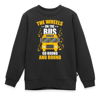Geschenk Busfahrer Schulbus Bus Papa Kraftfahrer - Kinder Premium Organic Sweatshirt - Schwarz - Vorne - AI Model Kid Female (0cm)